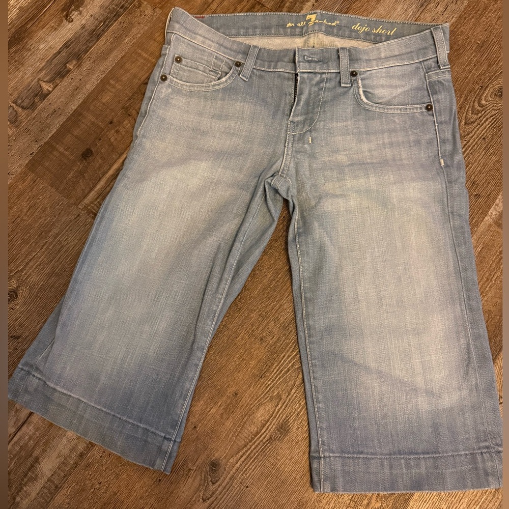 7 For All Mankind Light Blue Jean Shorts